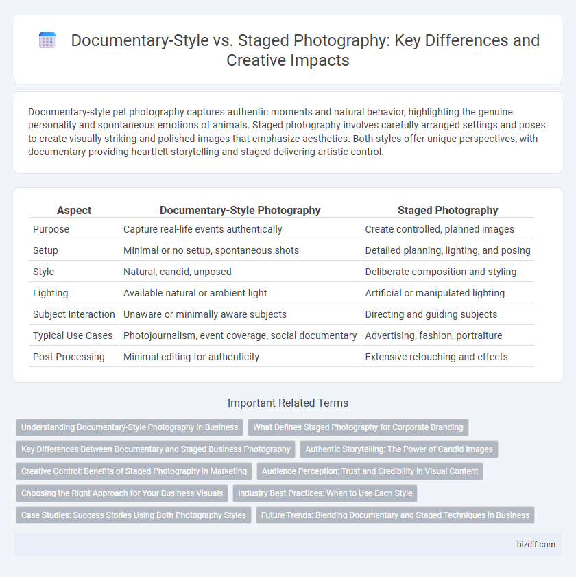 Documentary-Style vs. Staged Photography: Key Differences and Creative Impacts