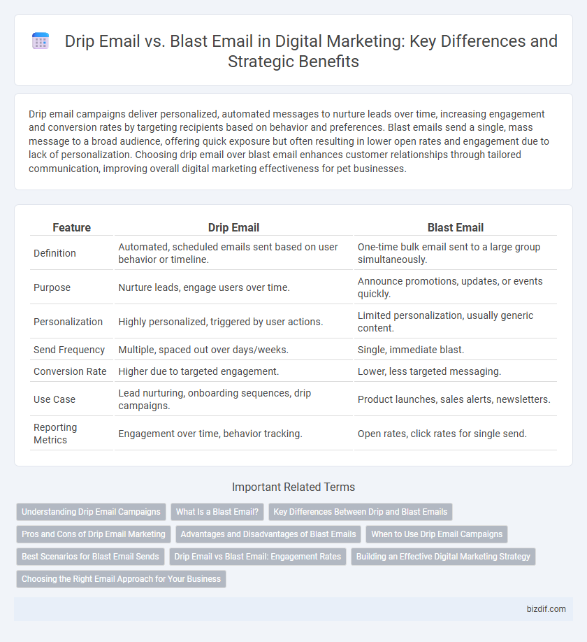 Drip Email vs. Blast Email in Digital Marketing: Key Differences and Strategic Benefits