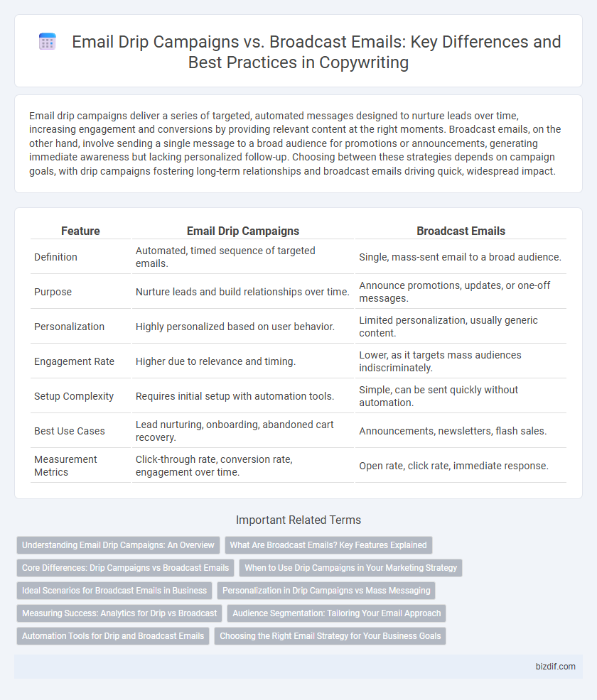 Email Drip Campaigns vs. Broadcast Emails: Key Differences and Best Practices in Copywriting