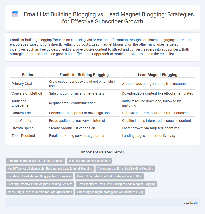 Email List Building Blogging vs. Lead Magnet Blogging: Strategies for Effective Subscriber Growth