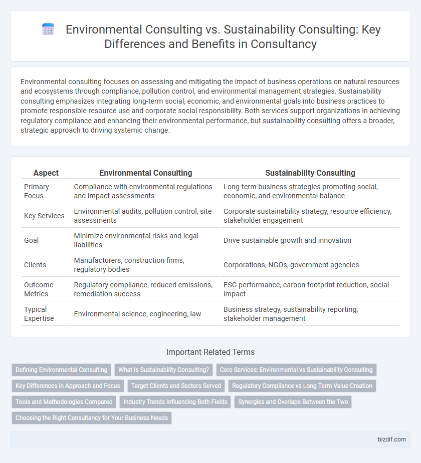 Environmental Consulting vs. Sustainability Consulting: Key Differences and Benefits in Consultancy
