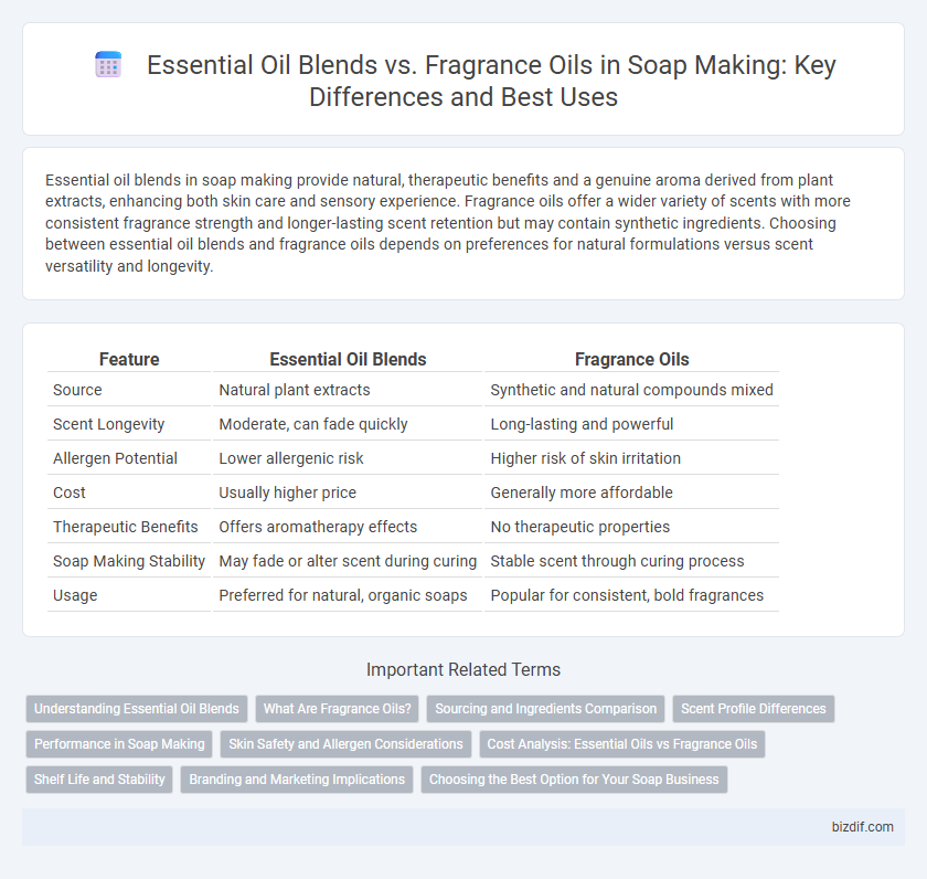 Essential Oil Blends vs. Fragrance Oils in Soap Making: Key Differences and Best Uses