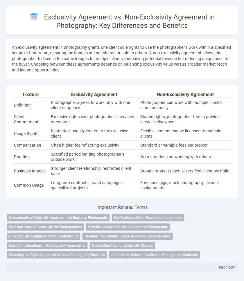 Exclusivity Agreement vs. Non-Exclusivity Agreement in Photography: Key Differences and Benefits