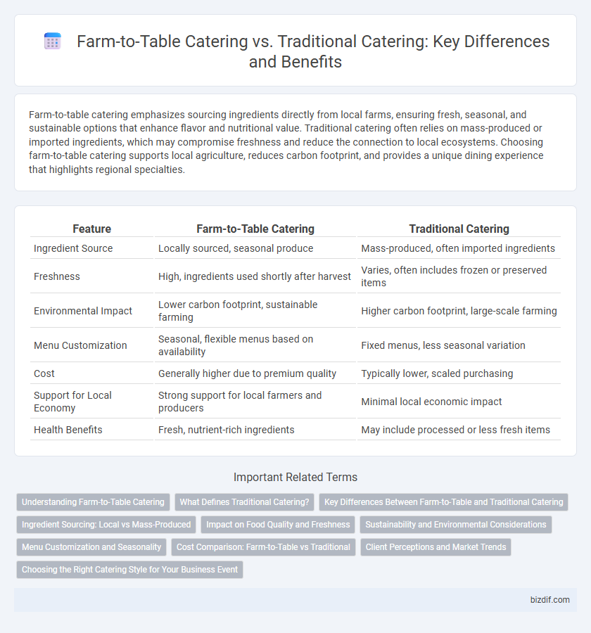 Farm-to-Table Catering vs. Traditional Catering: Key Differences and Benefits