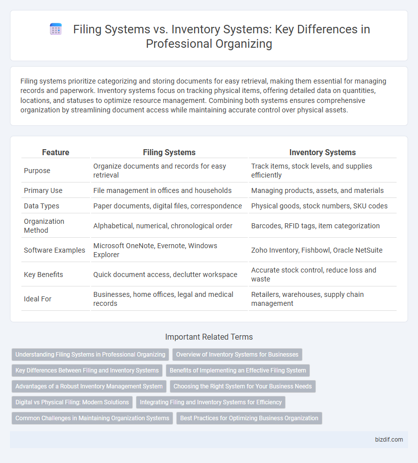 Filing Systems vs. Inventory Systems: Key Differences in Professional Organizing