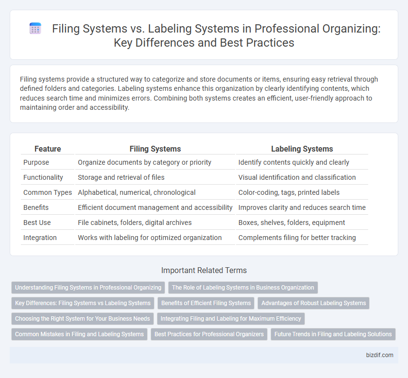 Filing Systems vs. Labeling Systems in Professional Organizing: Key Differences and Best Practices