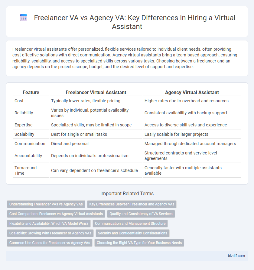 Freelancer VA vs Agency VA: Key Differences in Hiring a Virtual Assistant