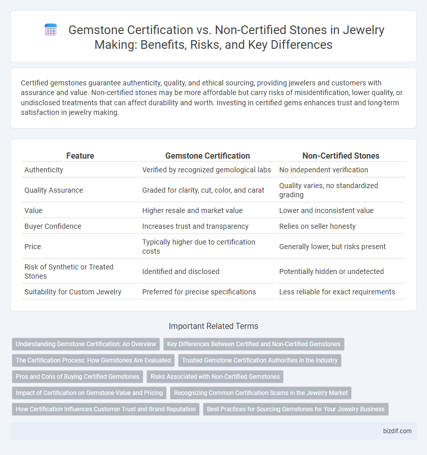 Gemstone Certification vs. Non-Certified Stones in Jewelry Making: Benefits, Risks, and Key Differences
