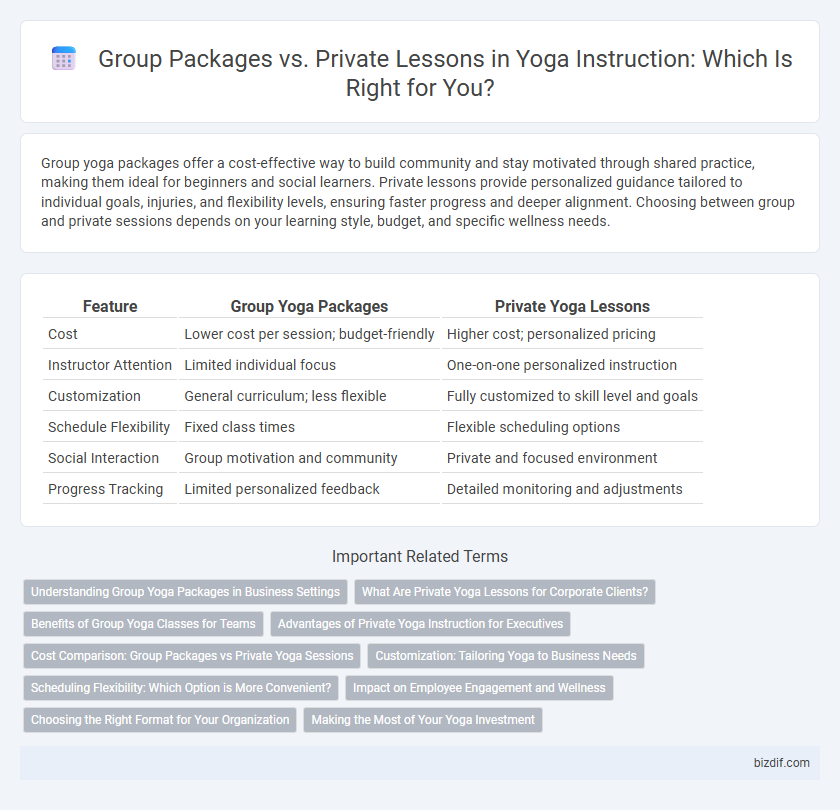 Group Packages vs. Private Lessons in Yoga Instruction: Which Is Right for You?