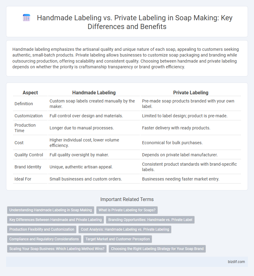 Handmade Labeling vs. Private Labeling in Soap Making: Key Differences and Benefits