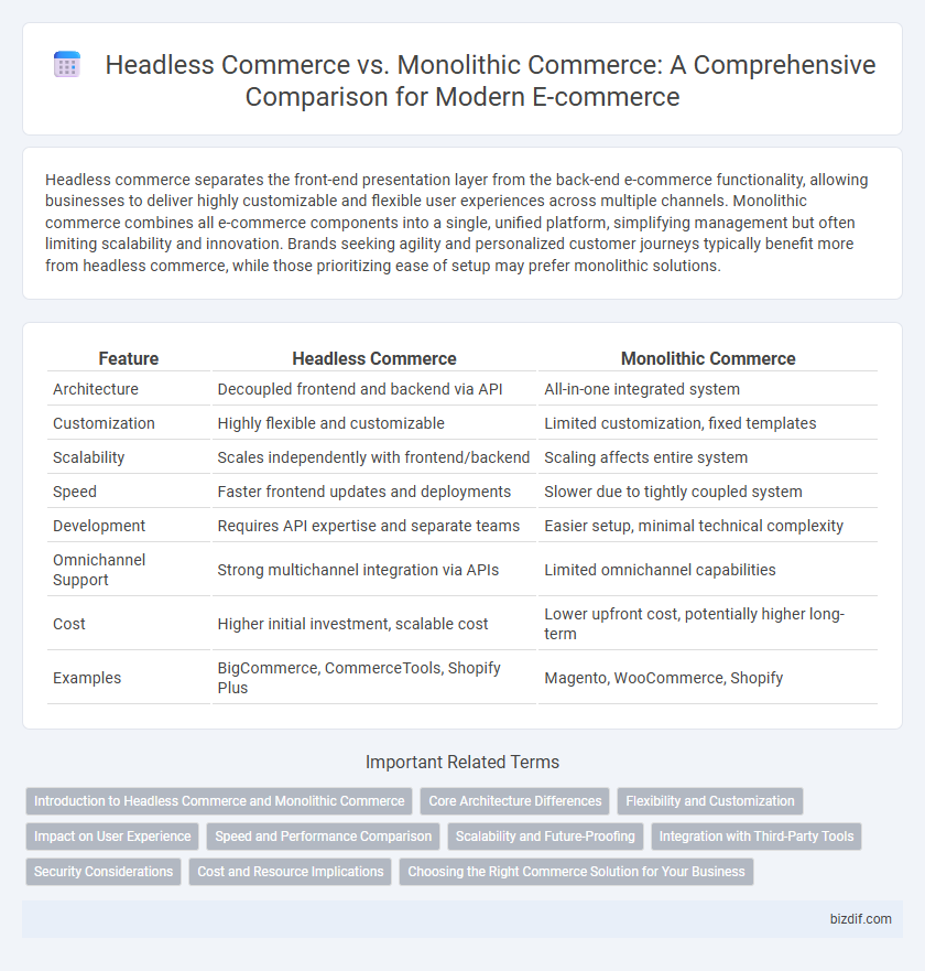 Headless Commerce vs. Monolithic Commerce: A Comprehensive Comparison for Modern E-commerce