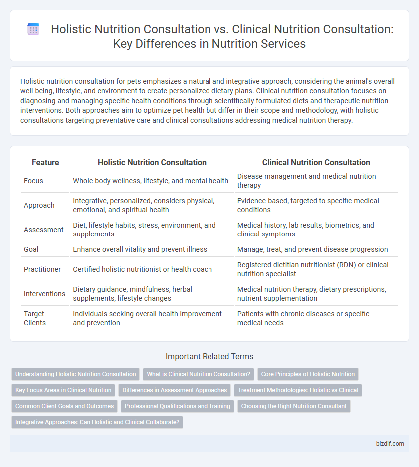Holistic Nutrition Consultation vs. Clinical Nutrition Consultation: Key Differences in Nutrition Services