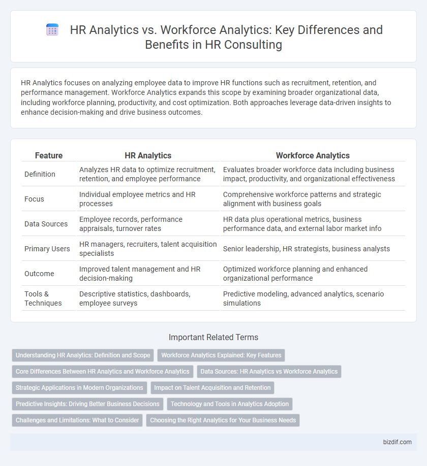 HR Analytics vs. Workforce Analytics: Key Differences and Benefits in HR Consulting