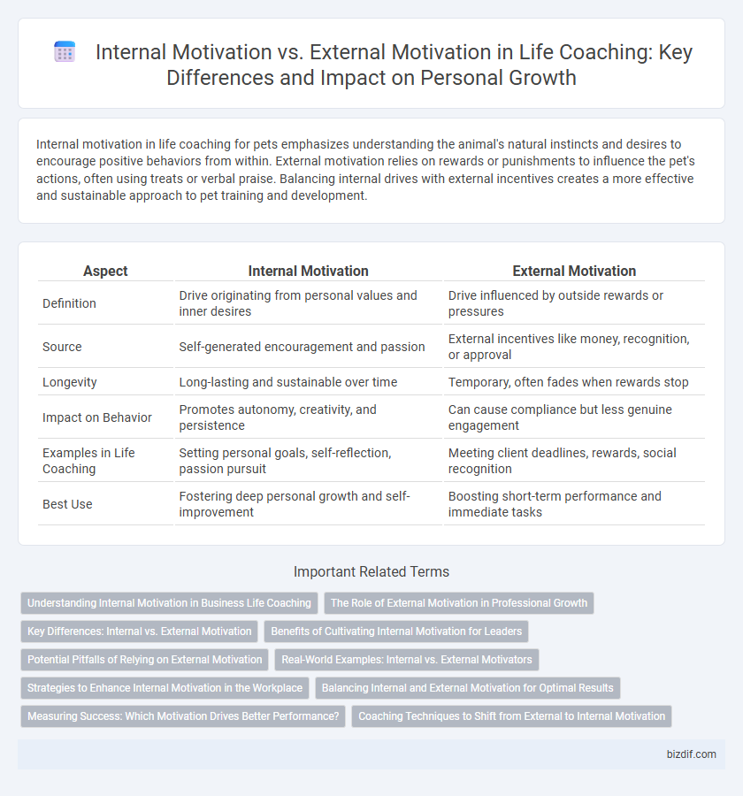 Internal Motivation vs. External Motivation in Life Coaching: Key Differences and Impact on Personal Growth