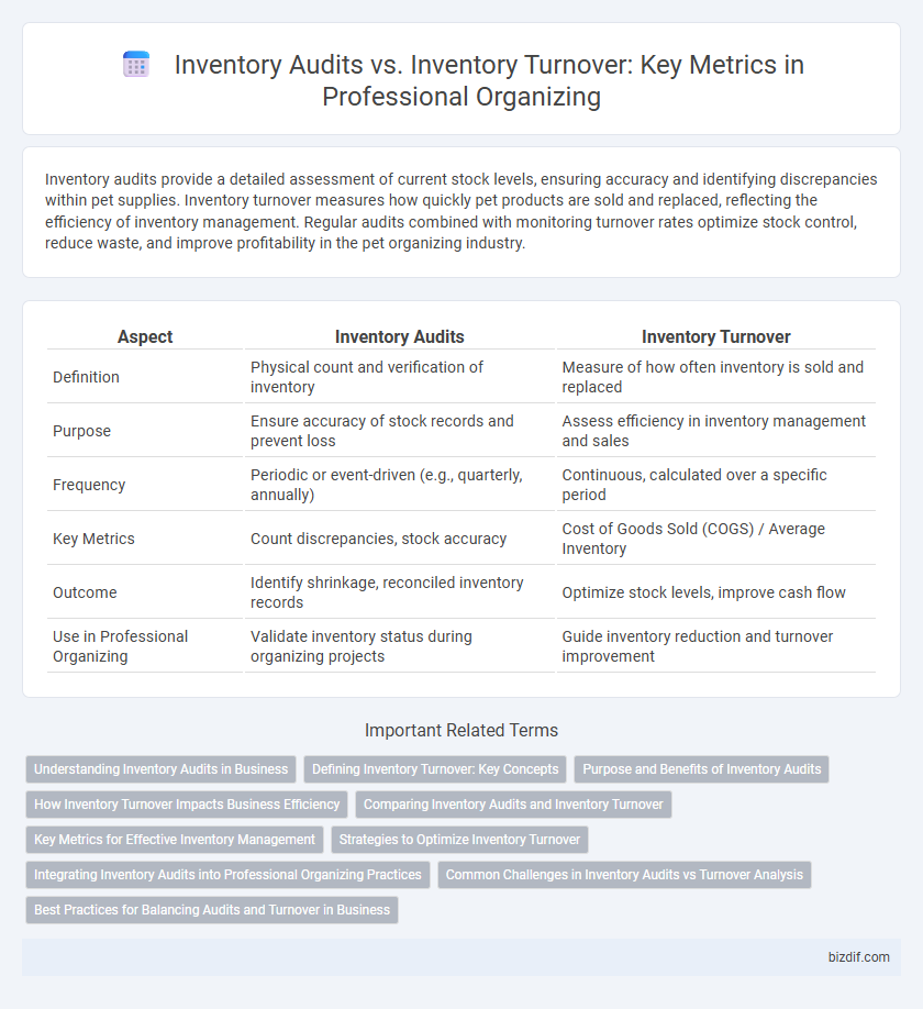 Inventory Audits vs. Inventory Turnover: Key Metrics in Professional Organizing