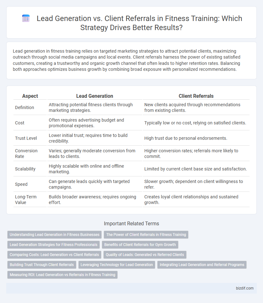 Lead Generation vs. Client Referrals in Fitness Training: Which Strategy Drives Better Results?