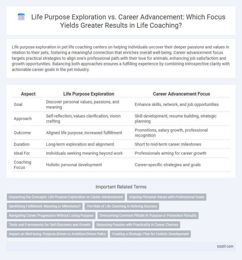 Life Purpose Exploration vs. Career Advancement: Which Focus Yields Greater Results in Life Coaching?