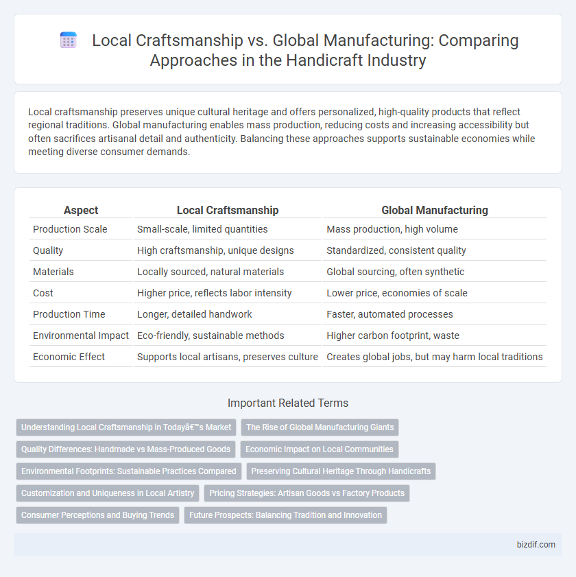 Local Craftsmanship vs. Global Manufacturing: Comparing Approaches in the Handicraft Industry