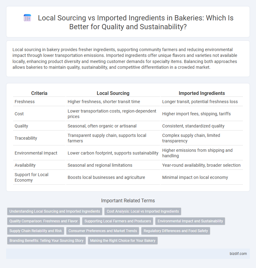 Local Sourcing vs Imported Ingredients in Bakeries: Which Is Better for Quality and Sustainability?