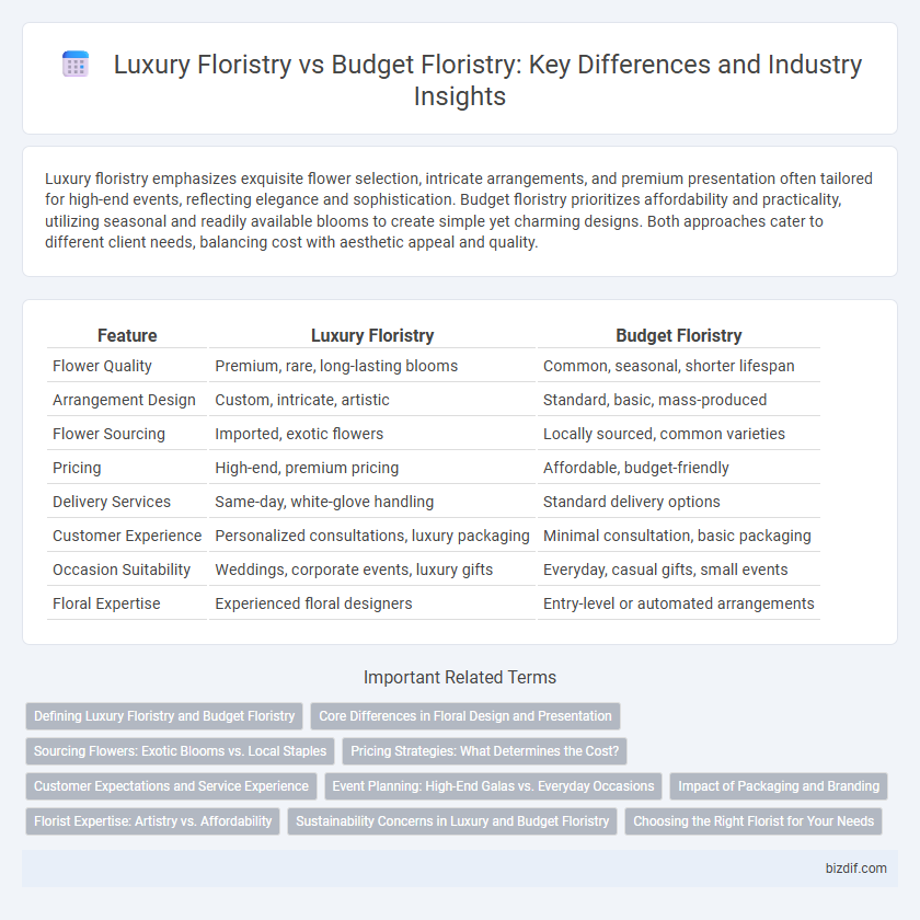 Luxury Floristry vs Budget Floristry: Key Differences and Industry Insights