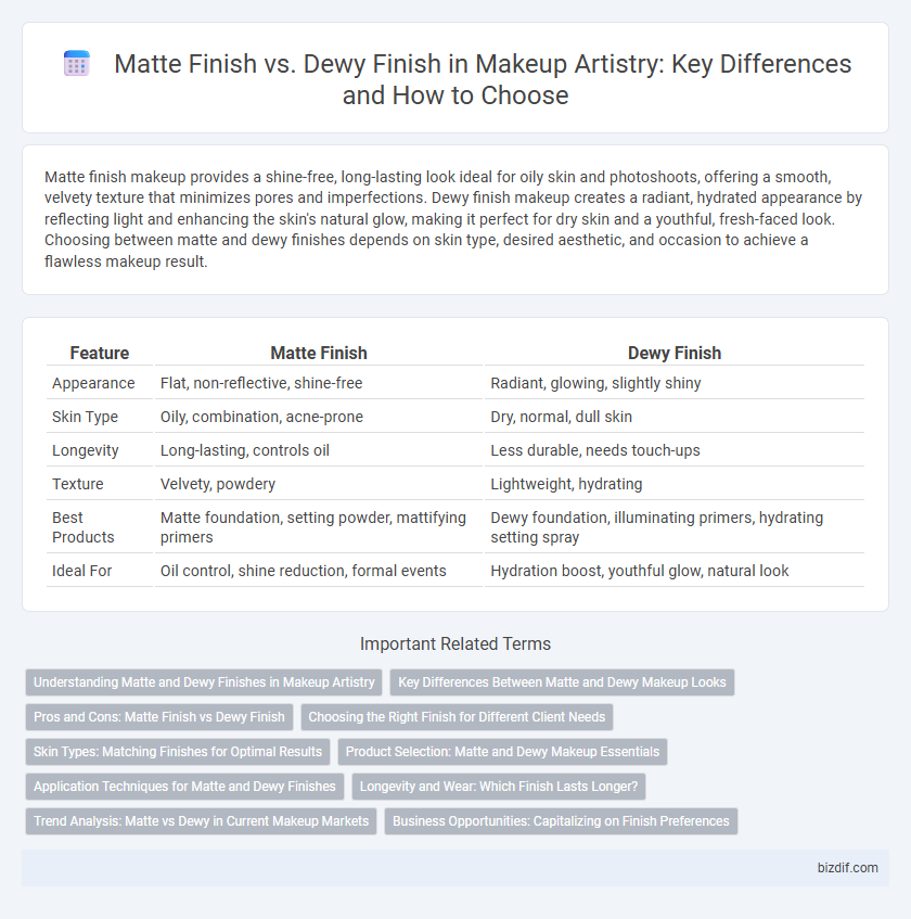 Matte Finish vs. Dewy Finish in Makeup Artistry: Key Differences and How to Choose