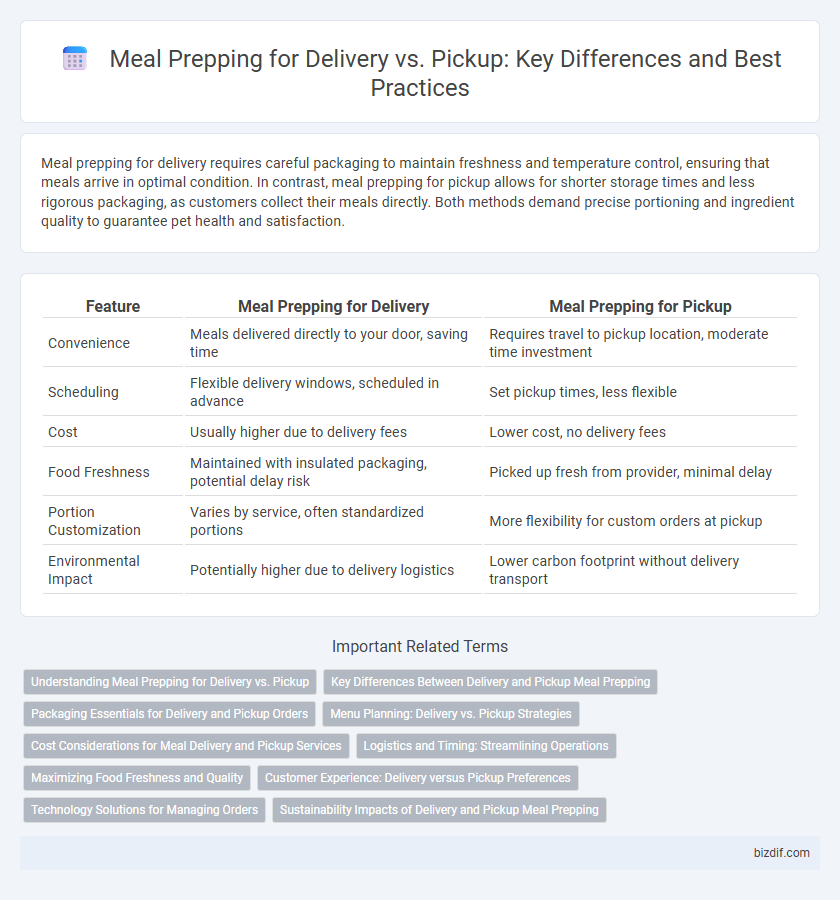 Meal Prepping for Delivery vs. Pickup: Key Differences and Best Practices