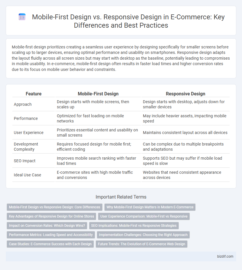 Mobile-First Design vs. Responsive Design in E-Commerce: Key Differences and Best Practices