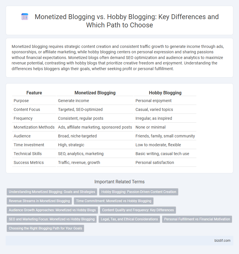 Monetized Blogging vs. Hobby Blogging: Key Differences and Which Path to Choose
