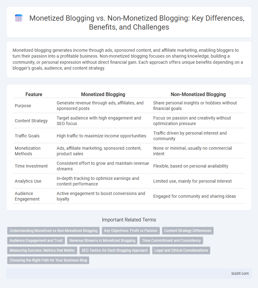 Monetized Blogging vs. Non-Monetized Blogging: Key Differences, Benefits, and Challenges