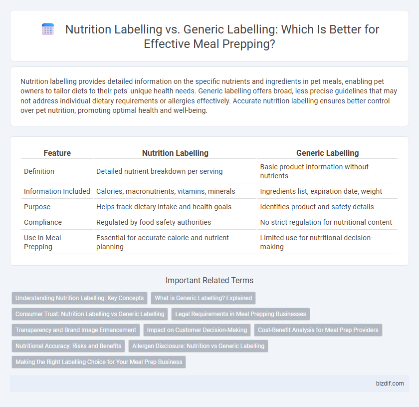 Nutrition Labelling vs. Generic Labelling: Which Is Better for Effective Meal Prepping?