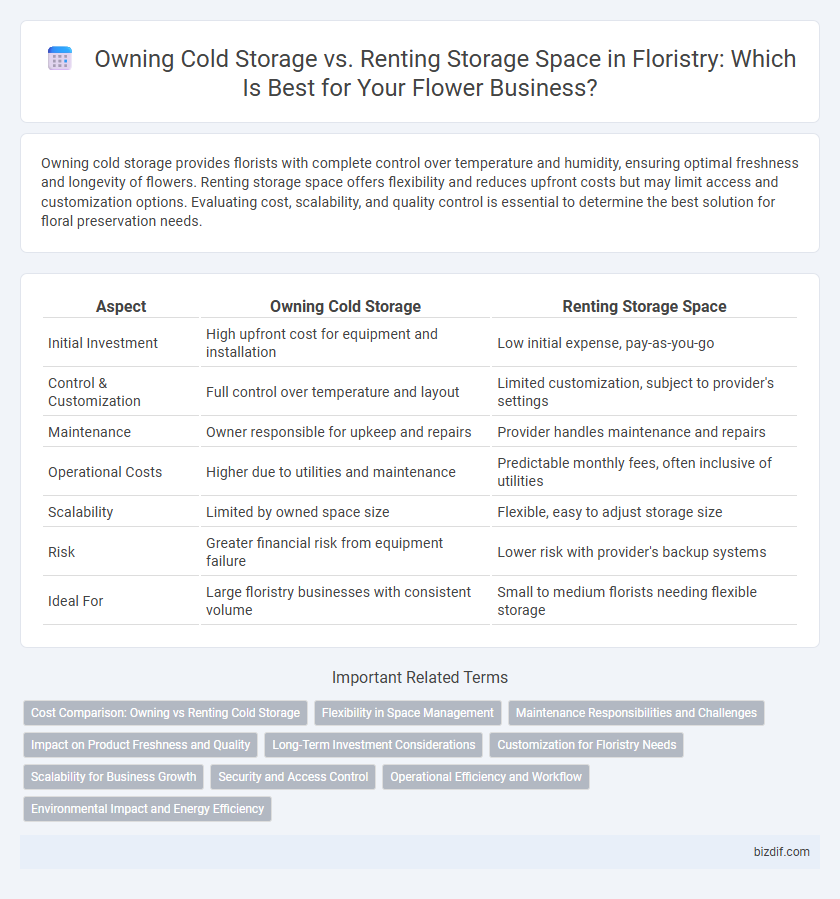 Owning Cold Storage vs. Renting Storage Space in Floristry: Which Is Best for Your Flower Business?