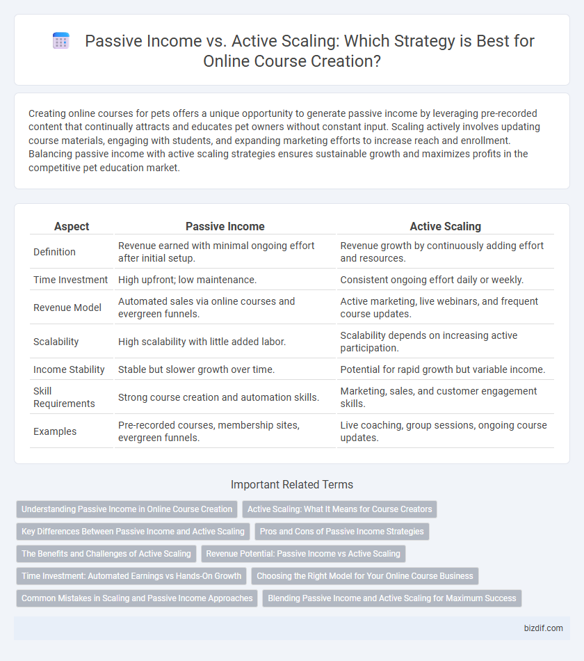 Passive Income vs. Active Scaling: Which Strategy is Best for Online Course Creation?