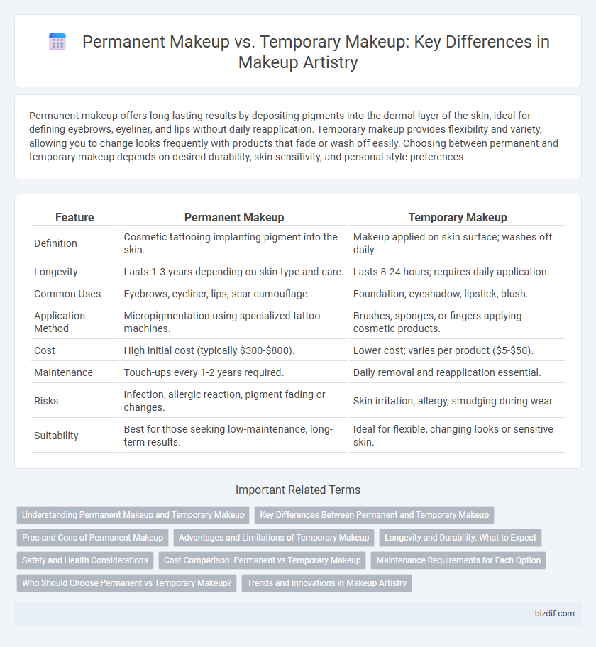 Permanent Makeup vs. Temporary Makeup: Key Differences in Makeup Artistry