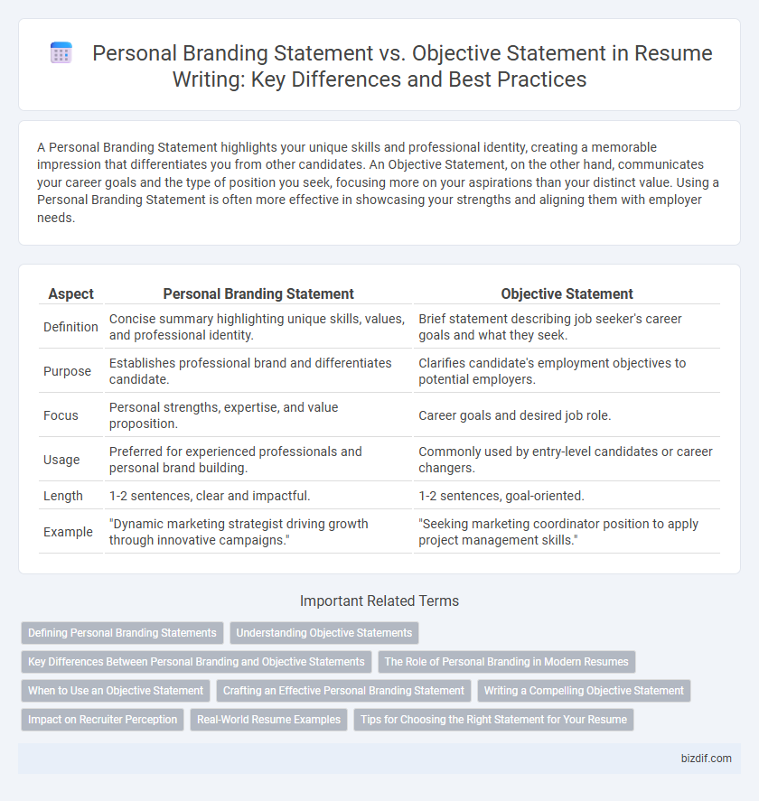 Personal Branding Statement vs. Objective Statement in Resume Writing: Key Differences and Best Practices
