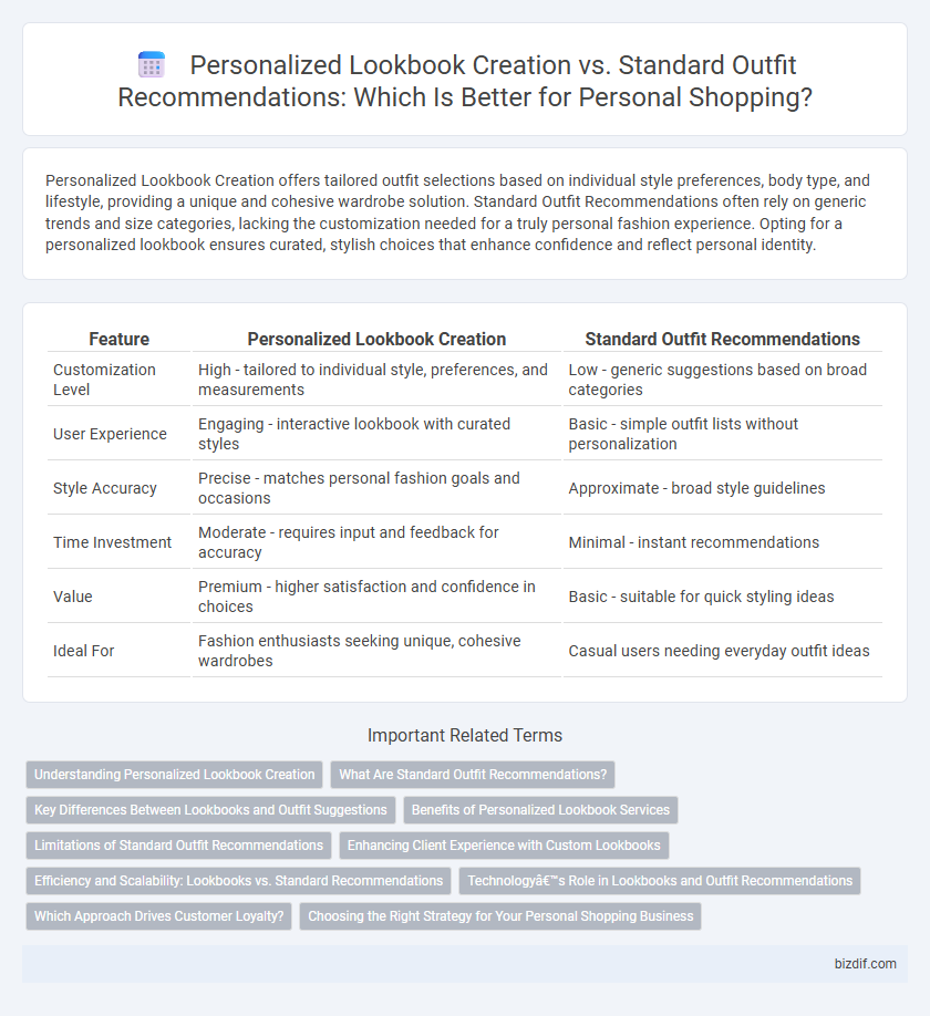 Personalized Lookbook Creation vs. Standard Outfit Recommendations: Which Is Better for Personal Shopping?