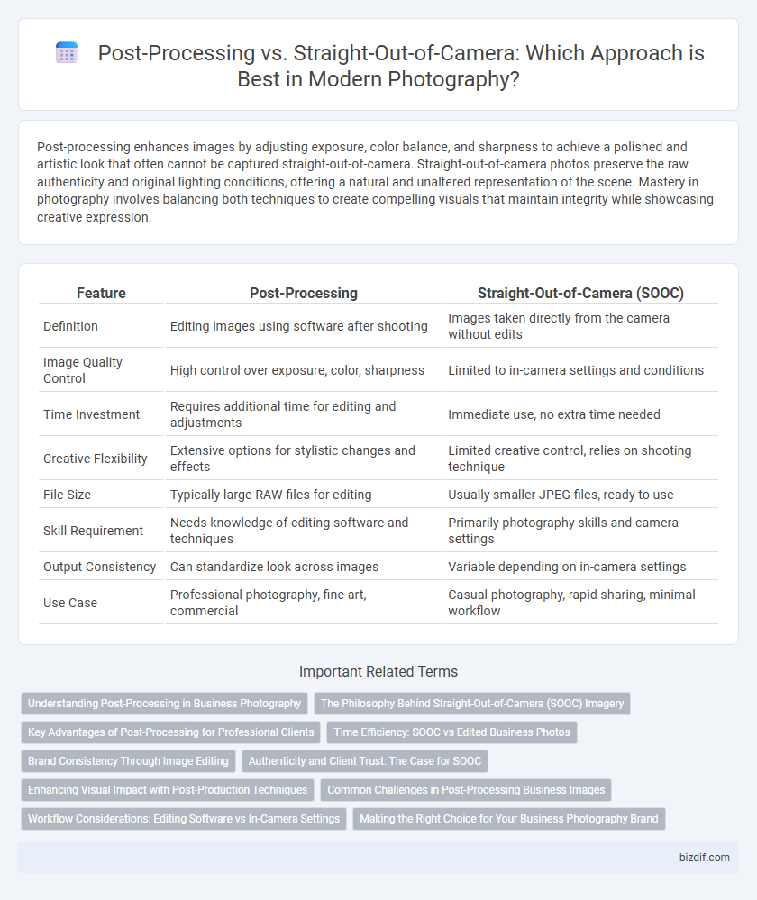 Post-Processing vs. Straight-Out-of-Camera: Which Approach is Best in Modern Photography?