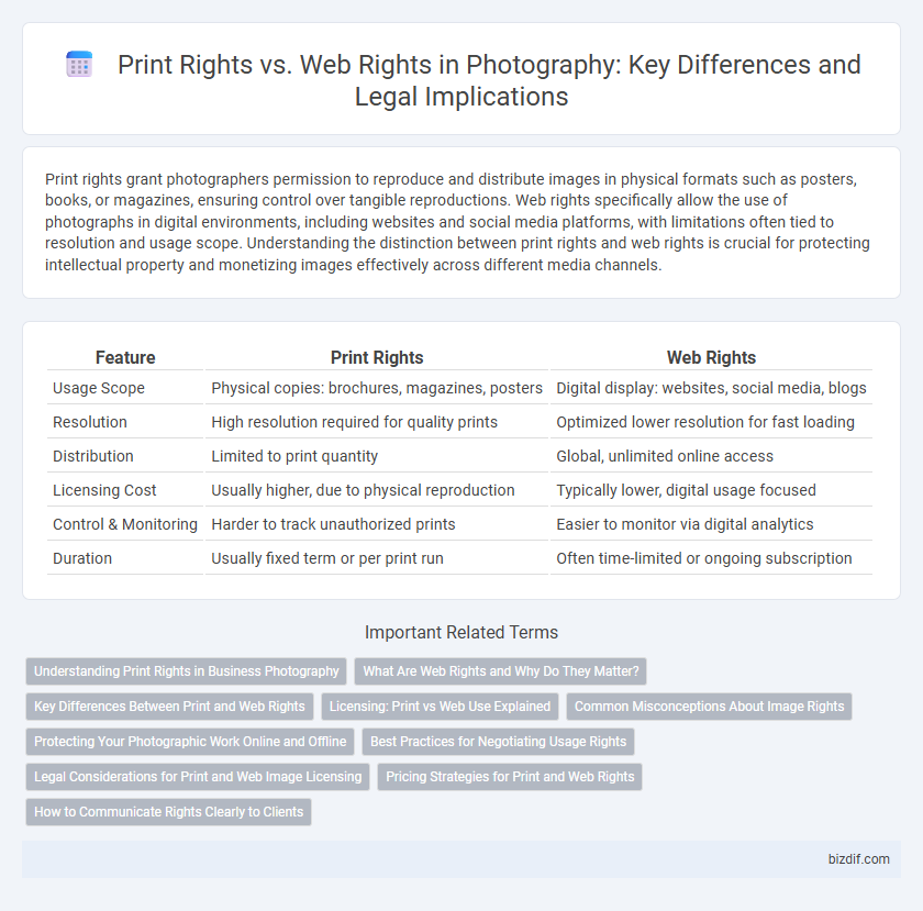 Print Rights vs. Web Rights in Photography: Key Differences and Legal Implications