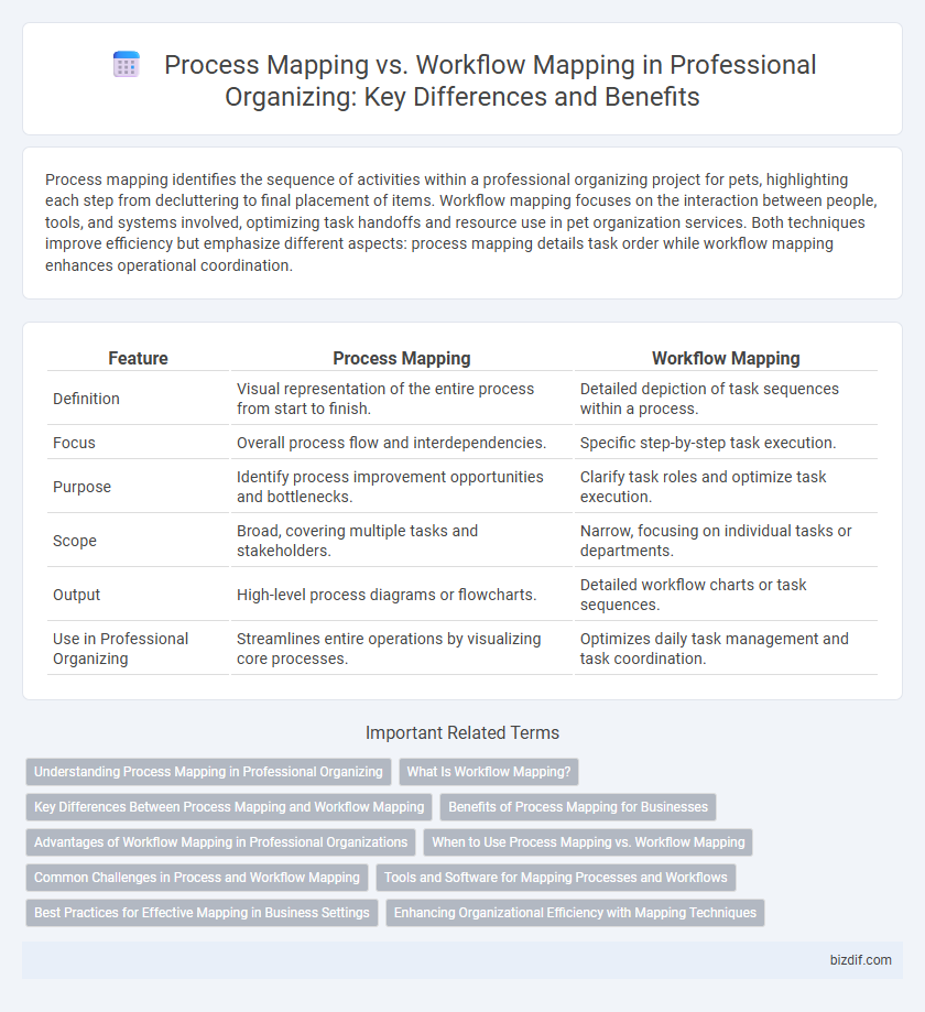 Process Mapping vs. Workflow Mapping in Professional Organizing: Key Differences and Benefits