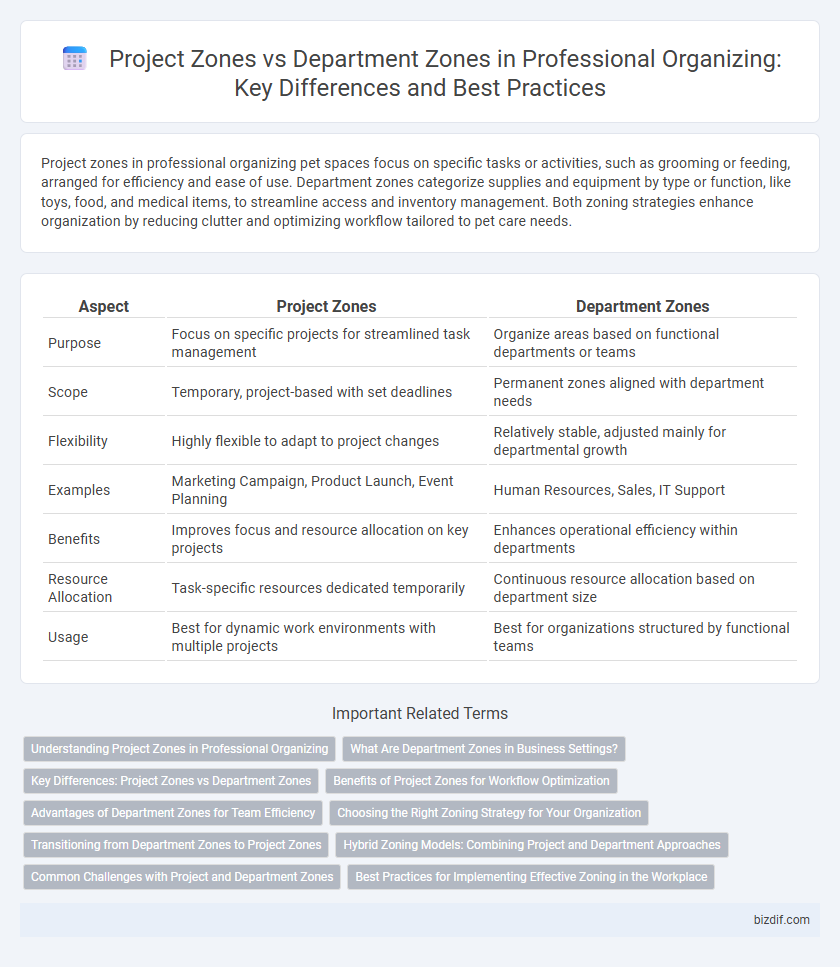 Project Zones vs Department Zones in Professional Organizing: Key Differences and Best Practices