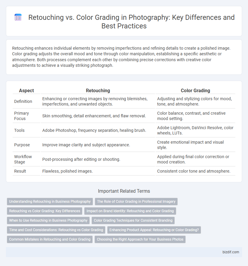 Retouching vs. Color Grading in Photography: Key Differences and Best Practices