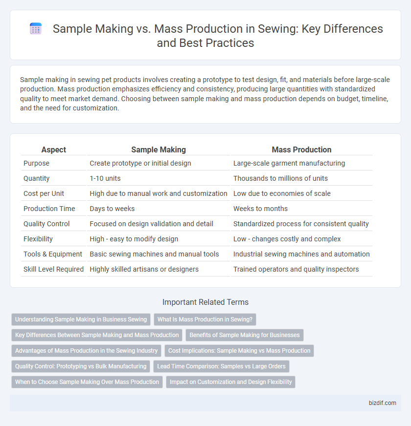 Sample Making vs. Mass Production in Sewing: Key Differences and Best Practices