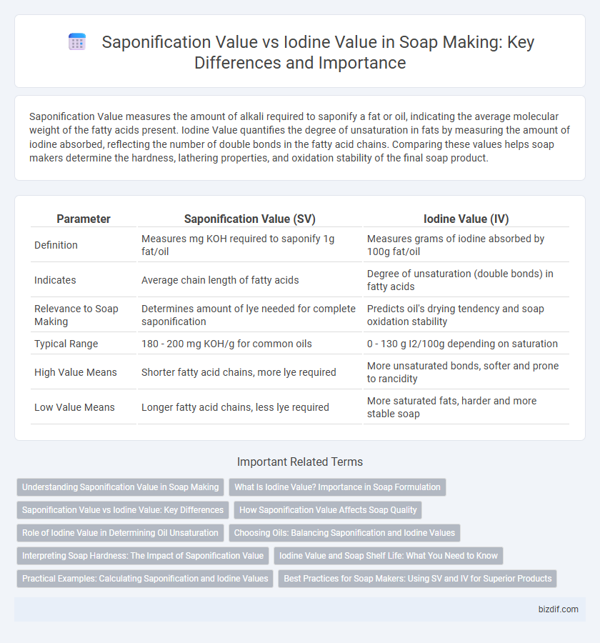 Saponification Value vs Iodine Value in Soap Making: Key Differences and Importance