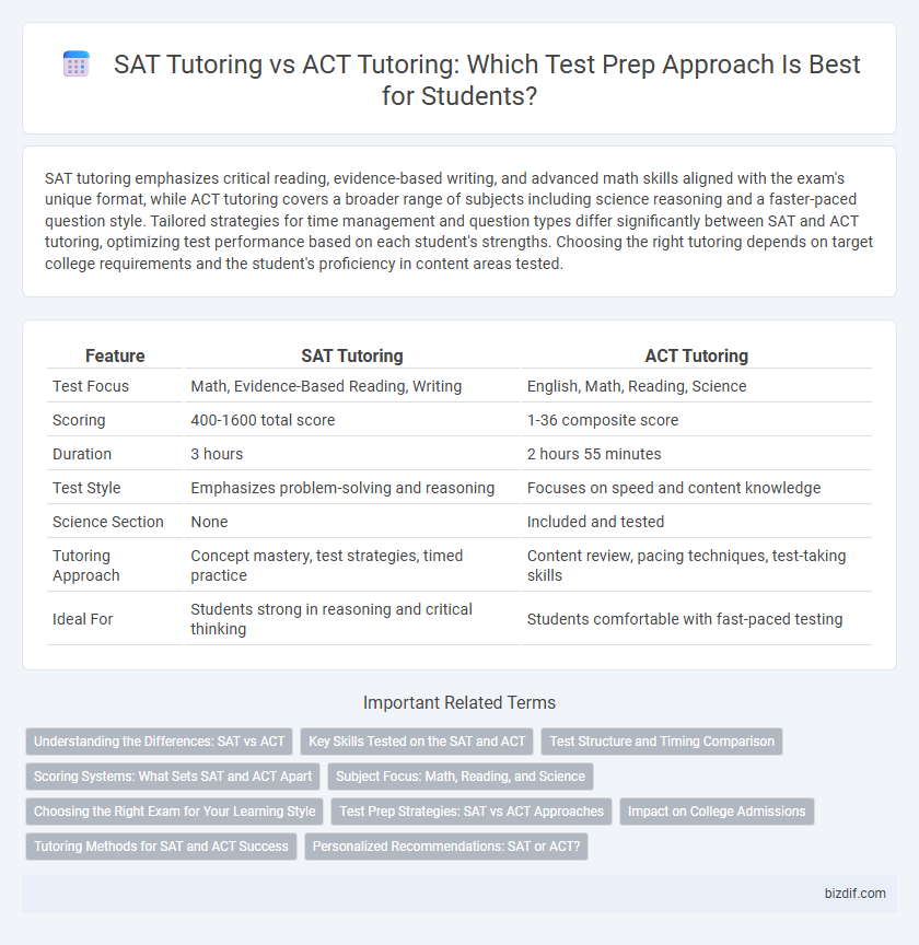 SAT Tutoring vs ACT Tutoring: Which Test Prep Approach Is Best for Students?
