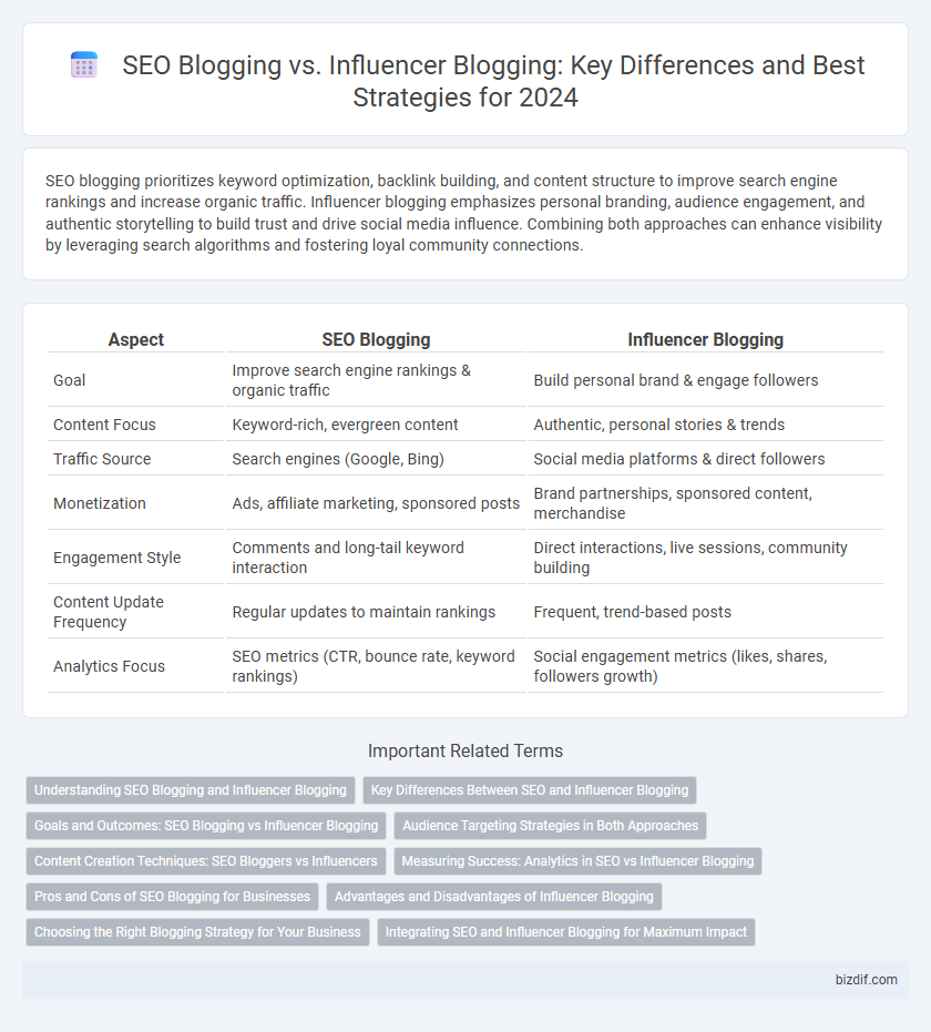 SEO Blogging vs. Influencer Blogging: Key Differences and Best Strategies for 2024