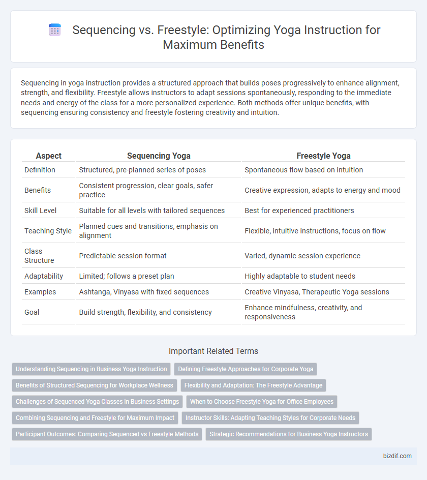 Sequencing vs. Freestyle: Optimizing Yoga Instruction for Maximum Benefits