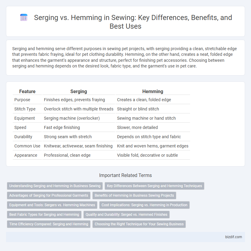 Serging vs. Hemming in Sewing: Key Differences, Benefits, and Best Uses