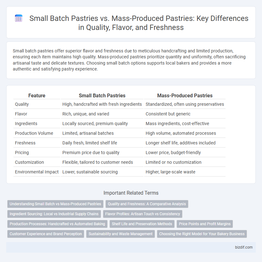 Small Batch Pastries vs. Mass-Produced Pastries: Key Differences in Quality, Flavor, and Freshness