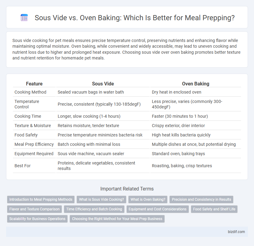 Sous Vide vs. Oven Baking: Which Is Better for Meal Prepping?