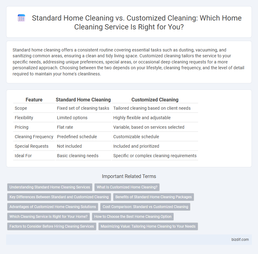 Standard Home Cleaning vs. Customized Cleaning: Which Home Cleaning Service Is Right for You?
