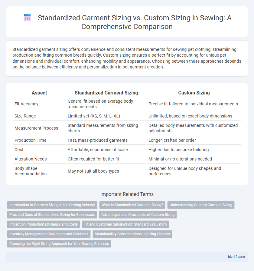 Standardized Garment Sizing vs. Custom Sizing in Sewing: A Comprehensive Comparison